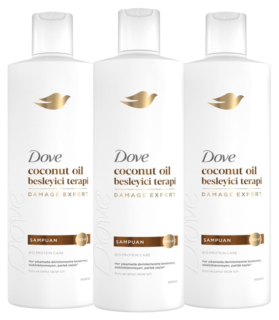 شامپو زنانه Dove روغن نارگیل تغذیهکننده درمانی 375 ml x3 شامپو زنانه Dove روغن نارگیل تغذیهکننده درمانی 375 ml x3
