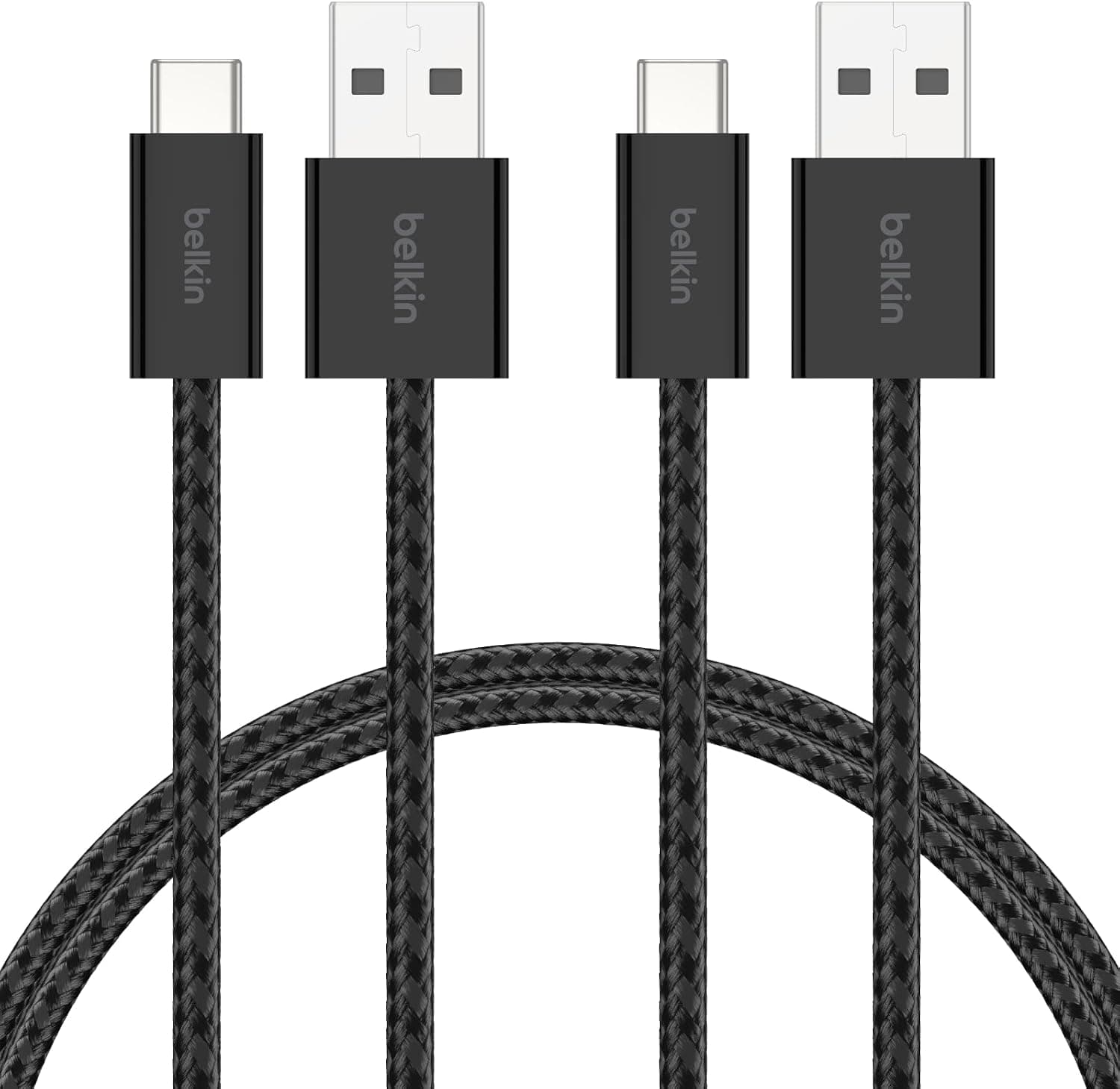 کابل مردانه Belkin USB-A به USB-C بافتهشده 1.5 متری 15 وات مشکی کابل مردانه Belkin USB-A به USB-C بافتهشده 1.5 متری 15 وات مشکی