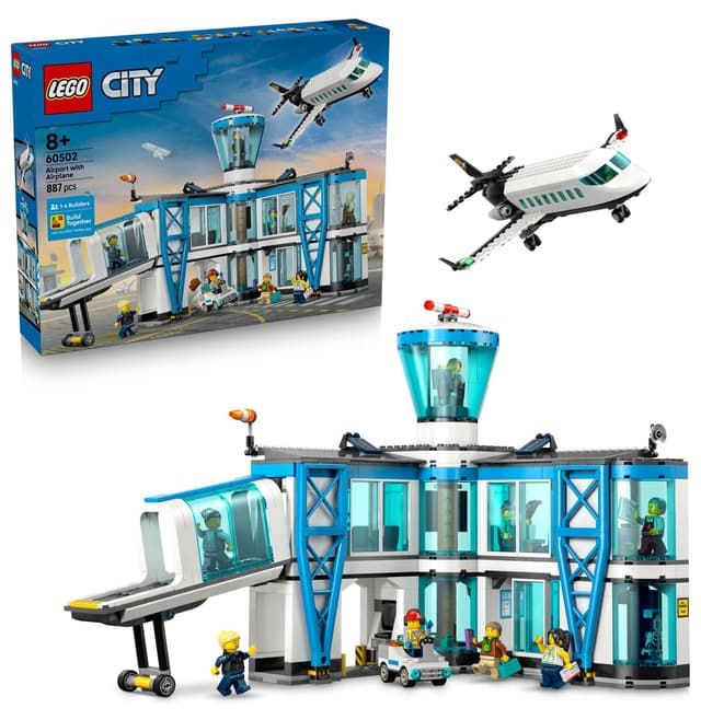 لگو 60502 City برای کودکان ۸ سال به بالا، فرودگاه و هواپیما (887 قطعه) لگو 60502 City برای کودکان ۸ سال به بالا، فرودگاه و هواپیما (887 قطعه)