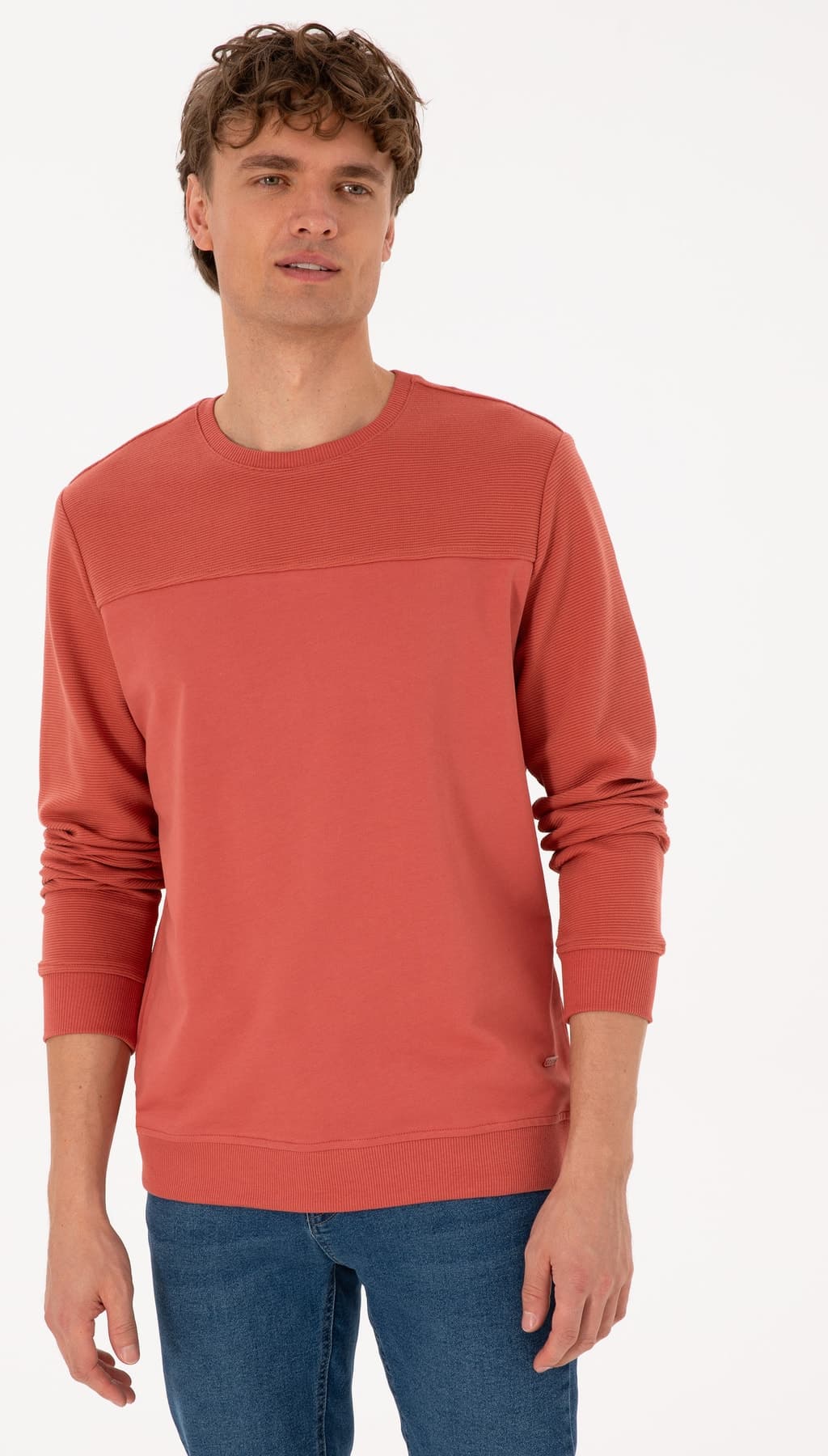 سوئیشرت مردانه U.S. Polo Assn. فیت معمولی صورتی خاکی نازک مدل 50315455-VR026 سوئیشرت مردانه U.S. Polo Assn. فیت معمولی صورتی خاکی نازک مدل 50315455-VR026