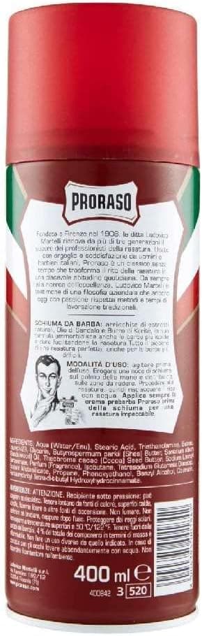 فوم اصلاح Proraso حاوی عصاره چوب صندل 300ml فوم اصلاح Proraso حاوی عصاره چوب صندل 300ml