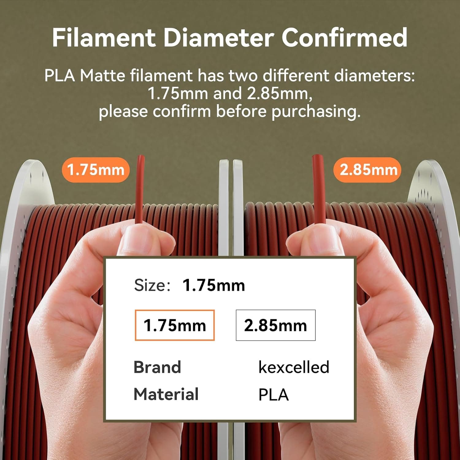 فیلامنت PLA kexcelled مات بنفش دودی 1,75mm 1kg رول فیلامنت PLA kexcelled مات بنفش دودی 1,75mm 1kg رول