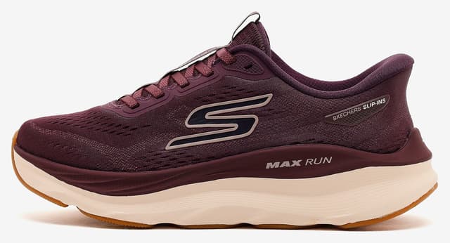 کفش دویدن زنانه Skechers MAX RUN زرشکی مدل 129200 BURG کفش دویدن زنانه Skechers MAX RUN زرشکی مدل 129200 BURG