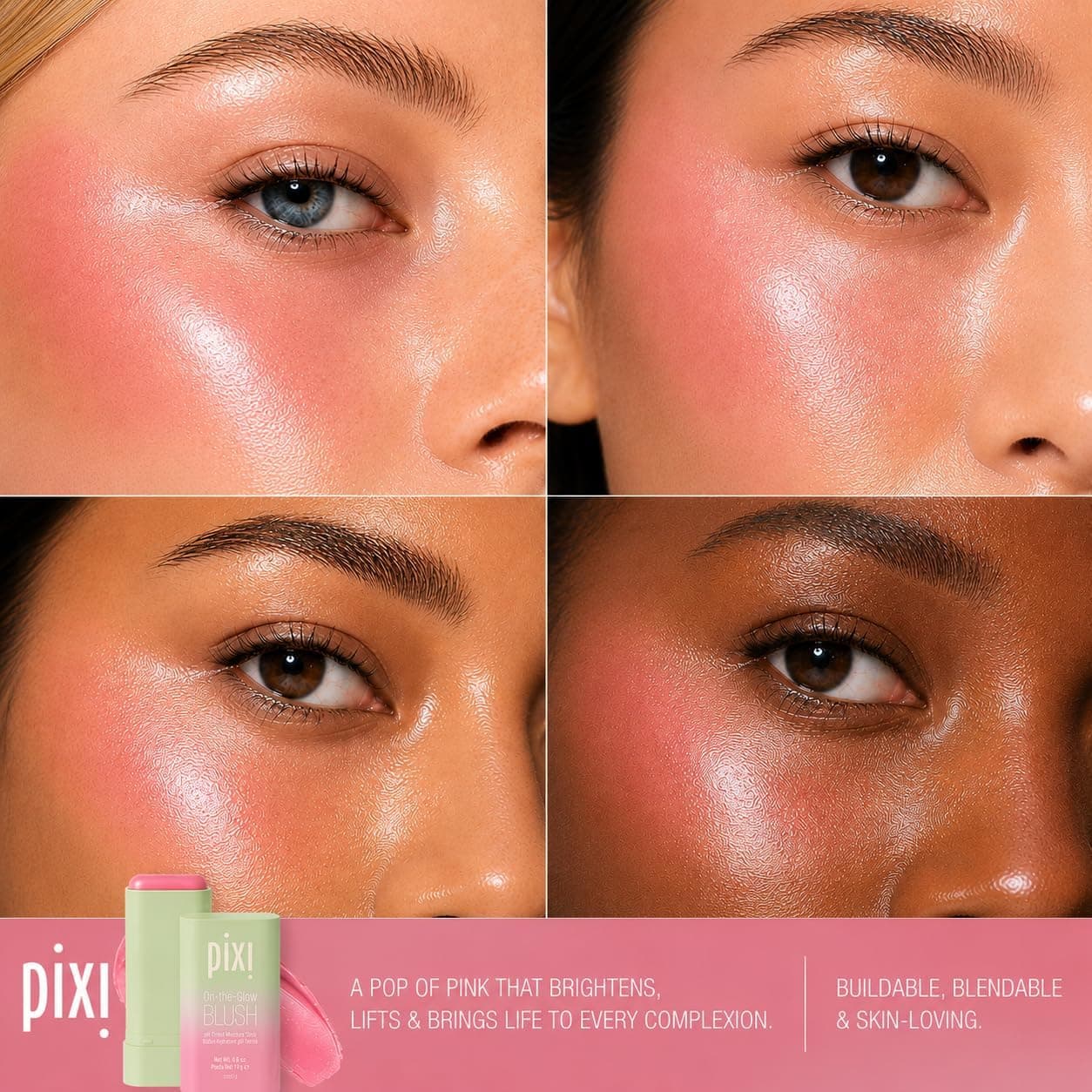 رژگونه استیکی لب و گونه Pixi مدل On-the-Glow CheekTone، آبرسان رنگی واکنشپذیر با pH، 19g رژگونه استیکی لب و گونه Pixi مدل On-the-Glow CheekTone، آبرسان رنگی واکنشپذیر با pH، 19g
