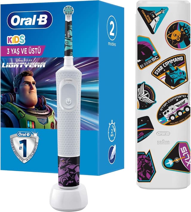 مسواک برقی شارژی کودک Oral-B Lightyear D100 بههمراه کیف مسافرتی مسواک برقی شارژی کودک Oral-B Lightyear D100 بههمراه کیف مسافرتی