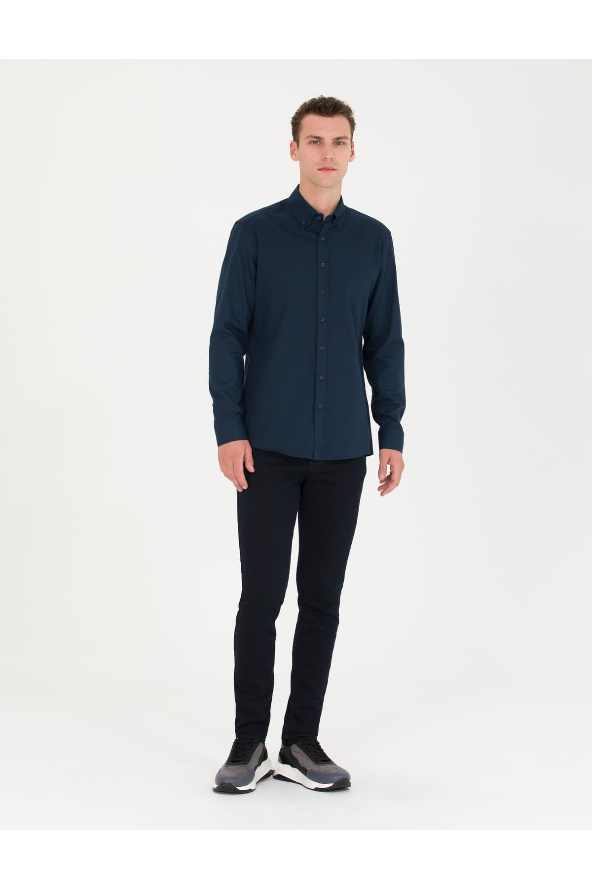 پیراهن آستینبلند Pierre Cardin سرمهای فیت معمولی مدل 50276553-VR033 پیراهن آستینبلند Pierre Cardin سرمهای فیت معمولی مدل 50276553-VR033
