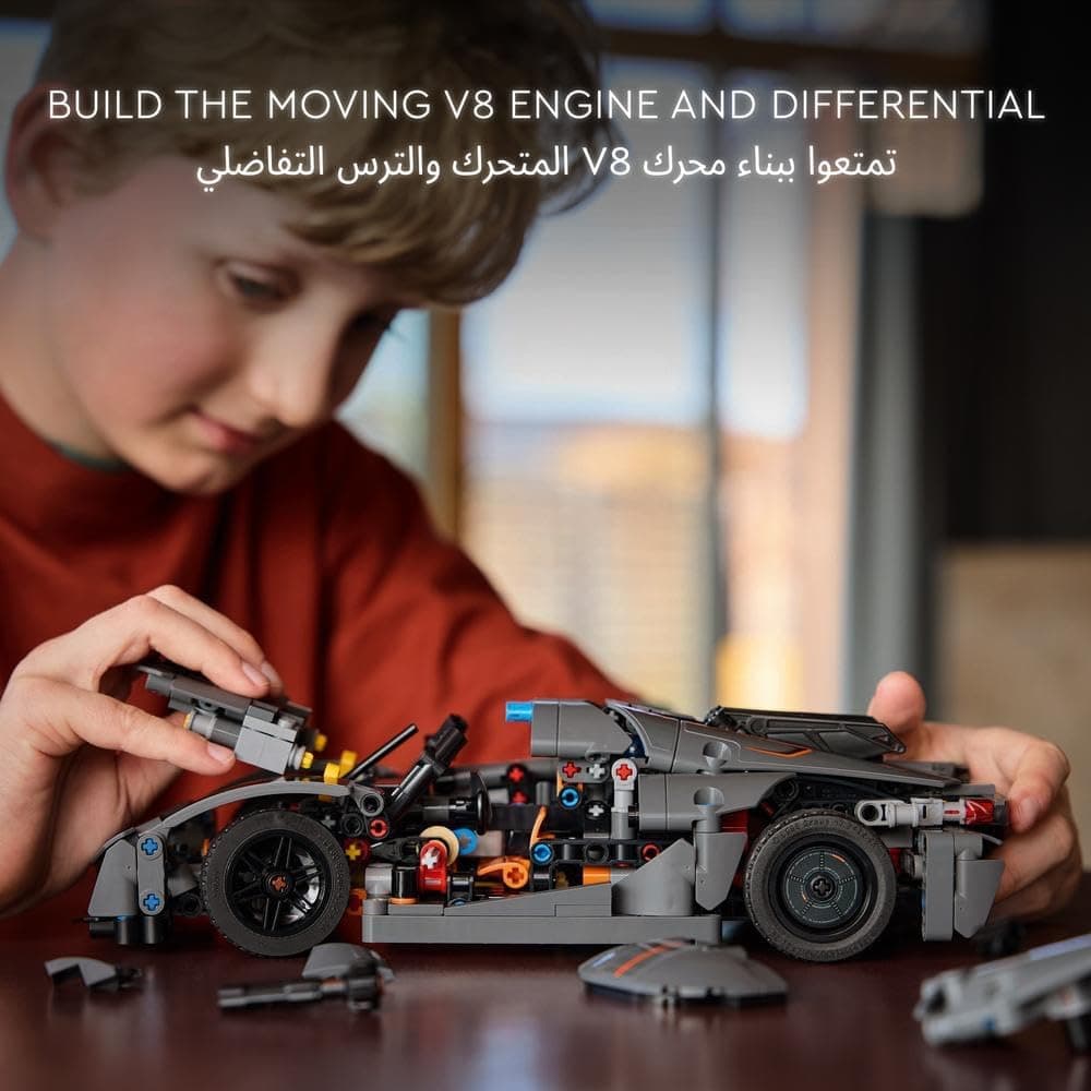 لگو Technic ابرخودرو Koenigsegg Jesko Absolut خاکستری مدل 42173 لگو Technic ابرخودرو Koenigsegg Jesko Absolut خاکستری مدل 42173