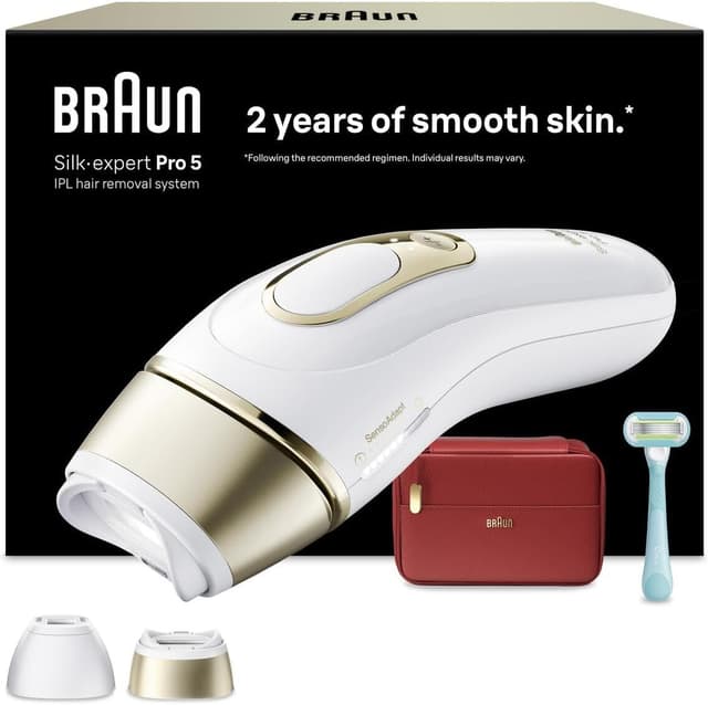 دستگاه IPL خانگی Braun Silk·expert Pro 5 مدل PL5221 با کیف و 2 هد دستگاه IPL خانگی Braun Silk·expert Pro 5 مدل PL5221 با کیف و 2 هد