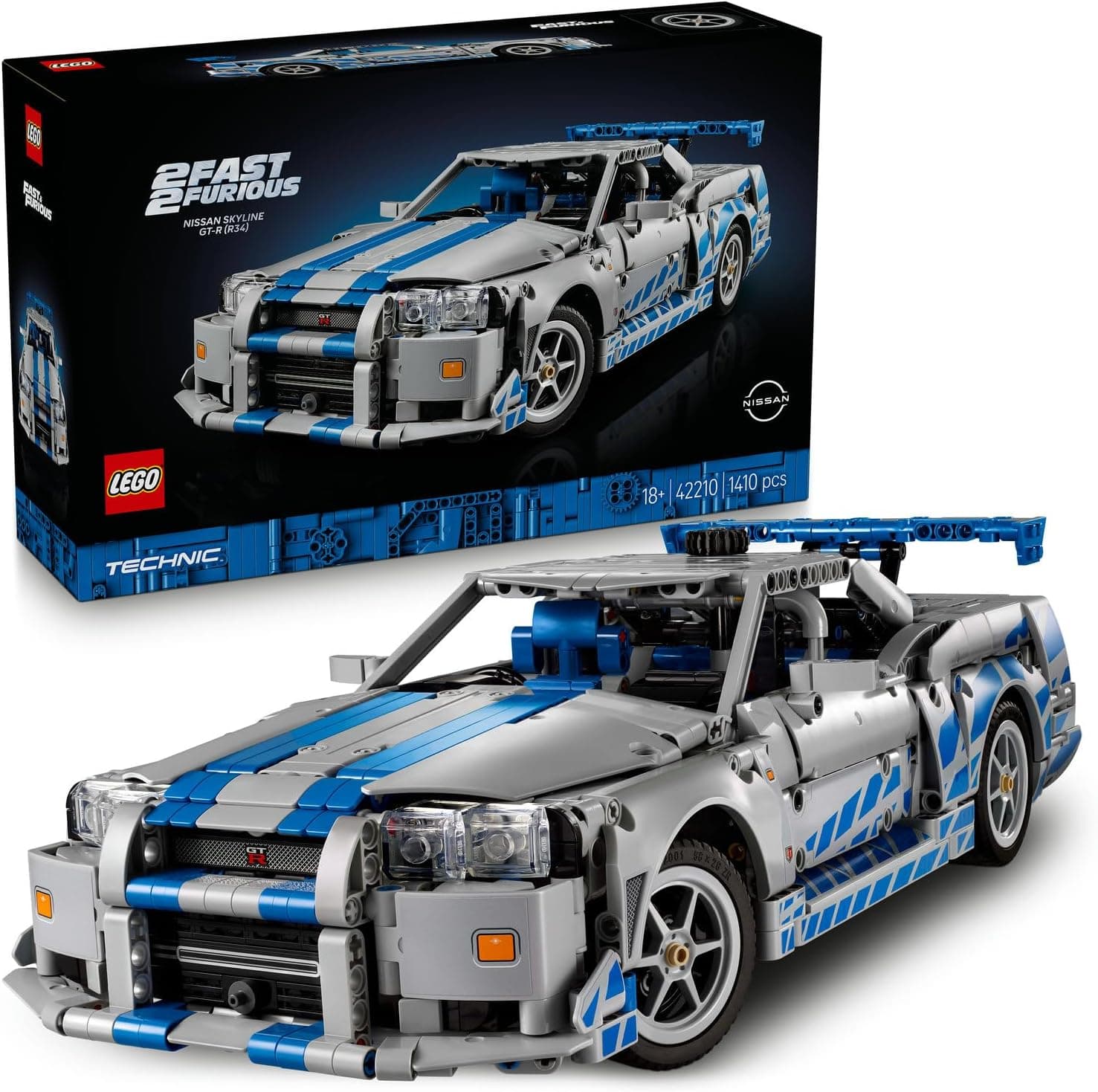 لگو Technic Nissan Skyline GT-R ماشین (R34) مدل 42210 لگو Technic Nissan Skyline GT-R ماشین (R34) مدل 42210