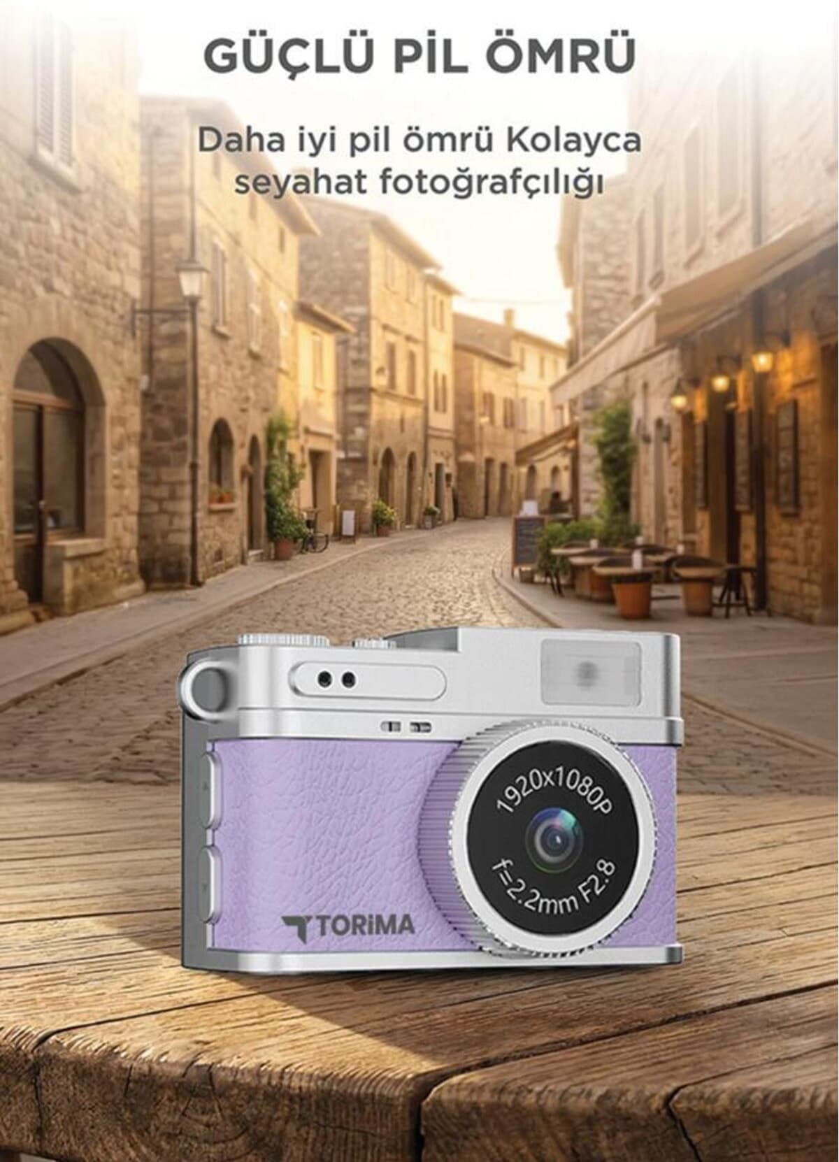 دوربین دیجیتال مینی Torima فیلمبرداری سلفی و ولاگ 1080P مدل CMR35 بنفش دوربین دیجیتال مینی Torima فیلمبرداری سلفی و ولاگ 1080P مدل CMR35 بنفش