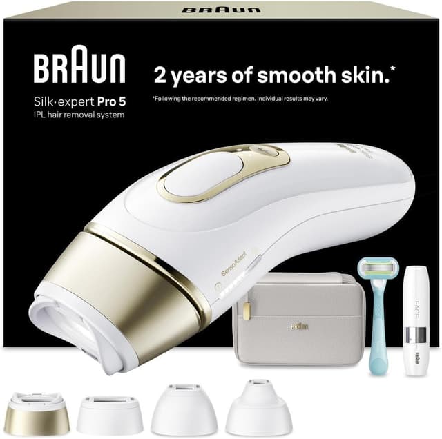 دستگاه موبر خانگی IPL و صورت Braun Silk·expert Pro 5 با 4 سری مدل PL5412 دستگاه موبر خانگی IPL و صورت Braun Silk·expert Pro 5 با 4 سری مدل PL5412