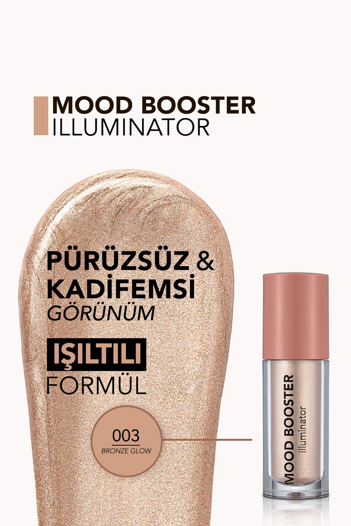 هایلایتر مایع Flormar Mood Booster رنگ 003 Bronze Glow مدل 8682536043694 هایلایتر مایع Flormar Mood Booster رنگ 003 Bronze Glow مدل 8682536043694