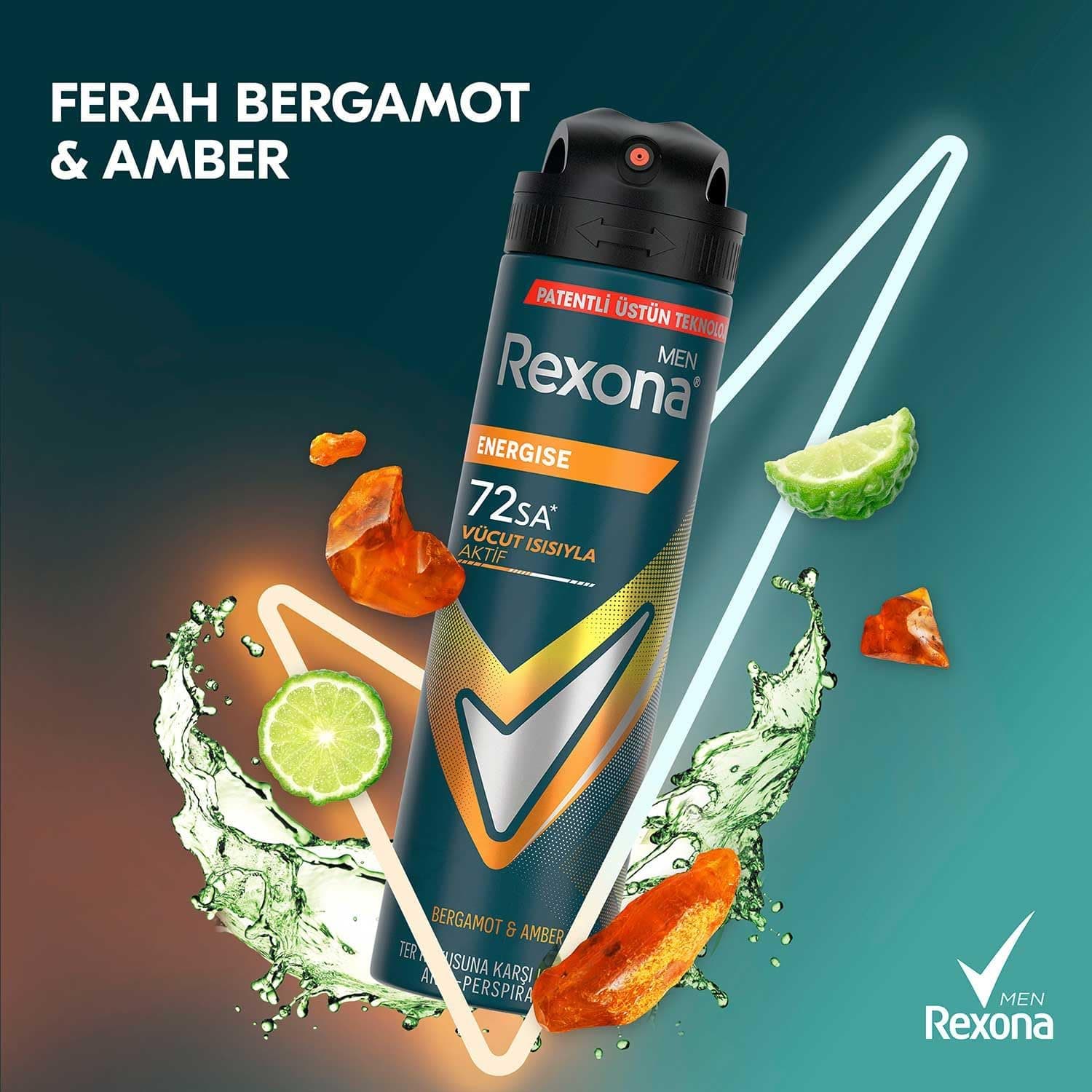 اسپری دئودورانت مردانه Rexona Energise 150 ml اسپری دئودورانت مردانه Rexona Energise 150 ml