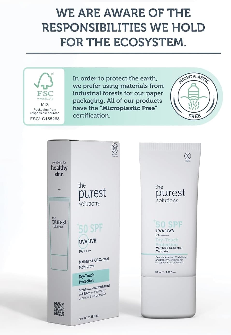 کرم ضد آفتاب The Purest Solutions ماتکننده برای پوست چرب و مختلط SPF 50 50 ml کرم ضد آفتاب The Purest Solutions ماتکننده برای پوست چرب و مختلط SPF 50 50 ml