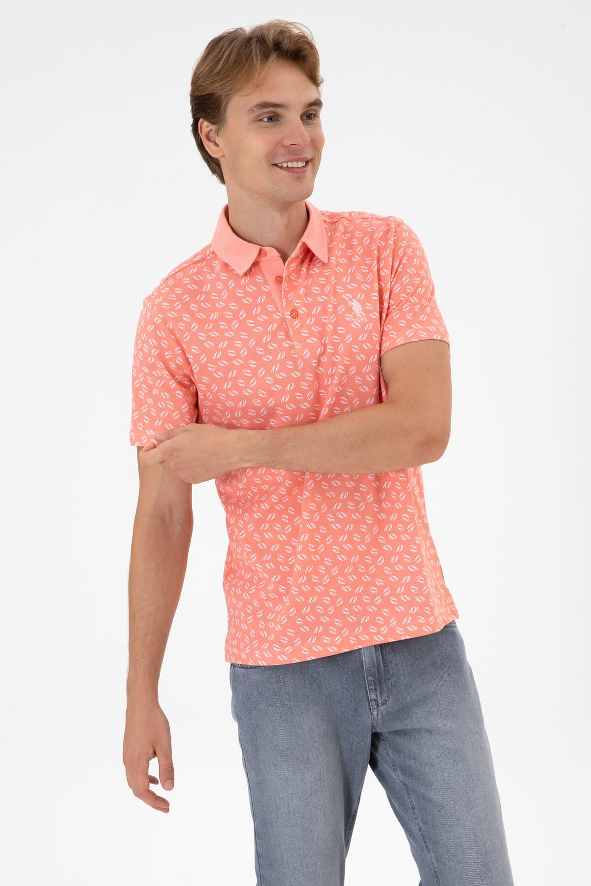 تیشرت مردانه U.S. Polo Assn. صورتی فیت معمولی یقه پولو مدل 50300385-VR041 تیشرت مردانه U.S. Polo Assn. صورتی فیت معمولی یقه پولو مدل 50300385-VR041