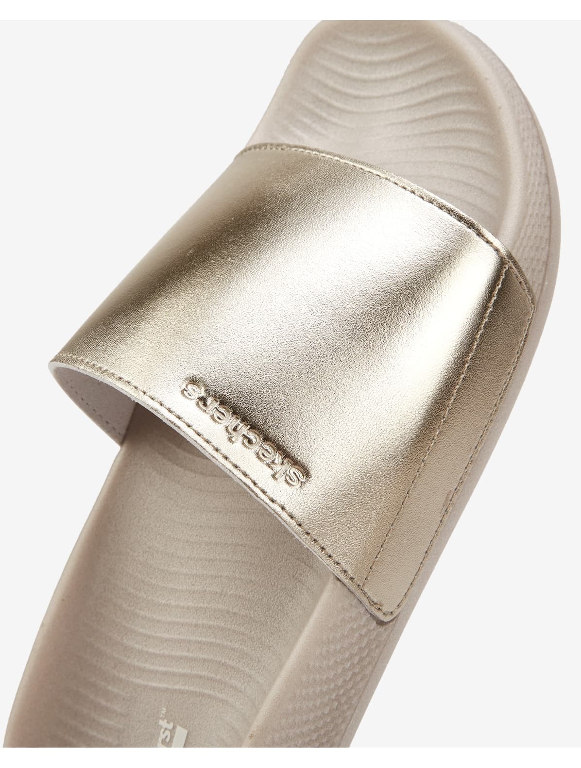دمپایی زنانه Skechers طلایی HYPER SLIDE - SHINE ON مدل 140431 GLD دمپایی زنانه Skechers طلایی HYPER SLIDE - SHINE ON مدل 140431 GLD
