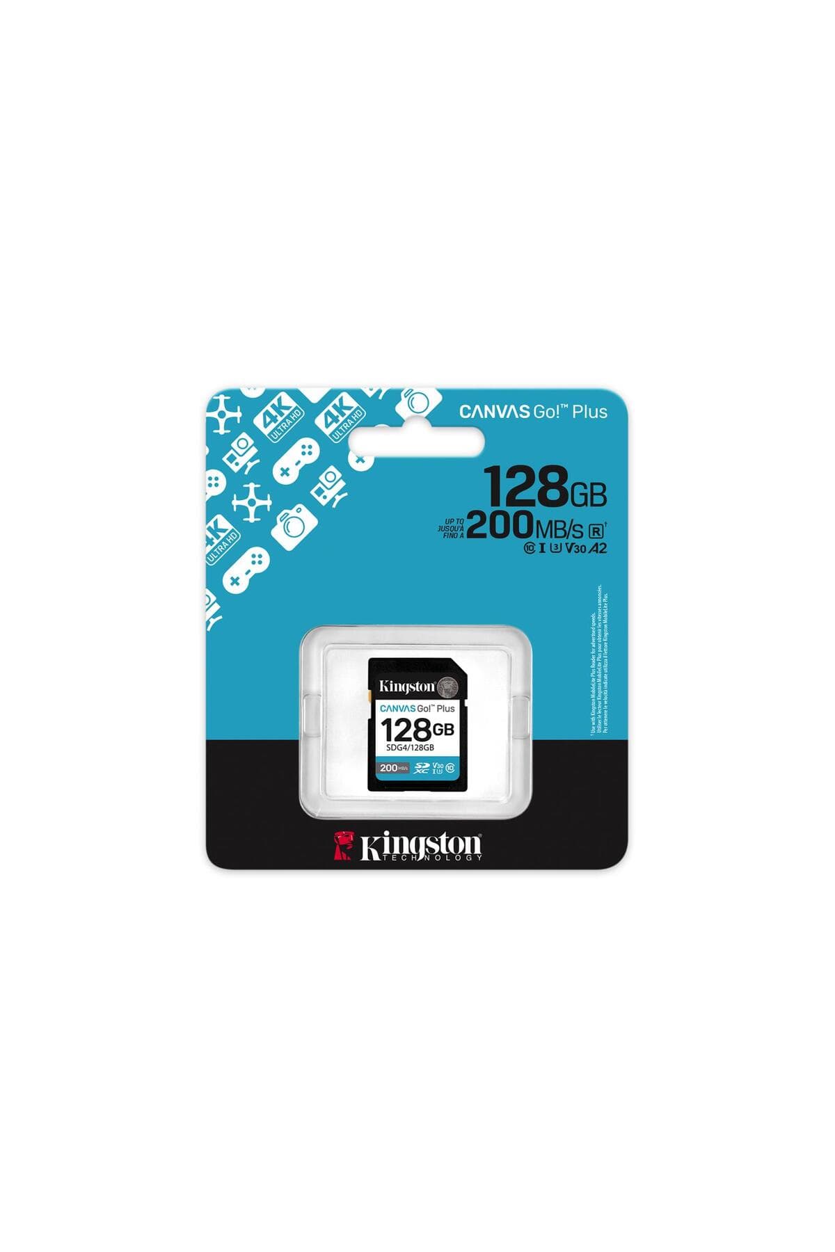 کارت حافظه Kingston SDXC Canvas Go Plus Gen4 ظرفیت 128Gb سرعت 200Mb-S C10 UHS-I U3 V30 مدل Sdg4-128Gb کارت حافظه Kingston SDXC Canvas Go Plus Gen4 ظرفیت 128Gb سرعت 200Mb-S C10 UHS-I U3 V30 مدل Sdg4-128Gb