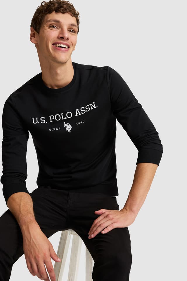 سوئیشرت مردانه U.S. Polo Assn. مشکی بیسیک مدل 50333273-VR046 سوئیشرت مردانه U.S. Polo Assn. مشکی بیسیک مدل 50333273-VR046