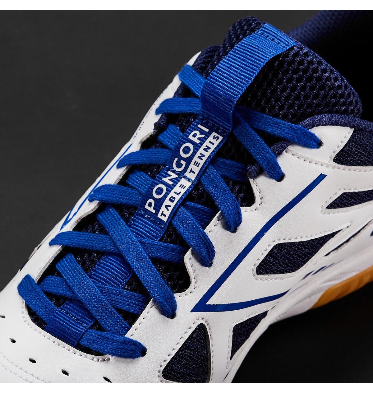 کفش تنیس روی میز زنانه Decathlon Pongori آبی/سفید مدل TTS 560 کفش تنیس روی میز زنانه Decathlon Pongori آبی/سفید مدل TTS 560