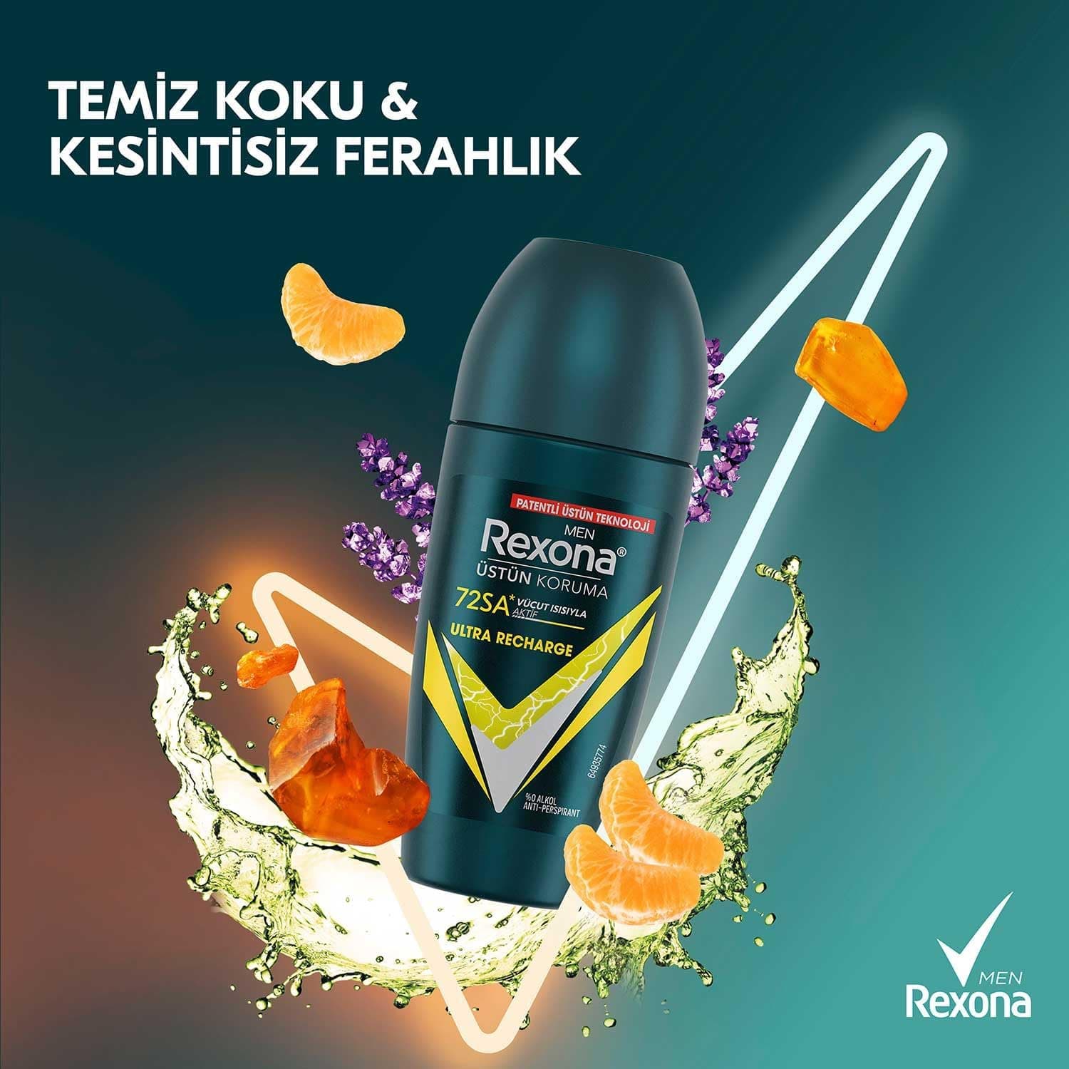 دئودورانت رولآن مردانه Rexona مدل Ultra Recharge، 50 میلیلیتر دئودورانت رولآن مردانه Rexona مدل Ultra Recharge، 50 میلیلیتر