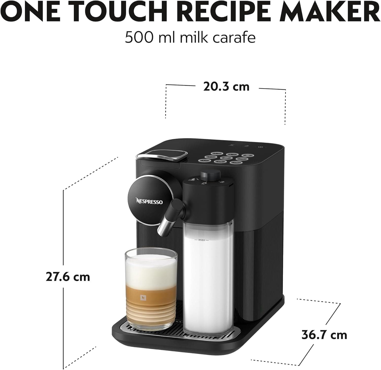 دستگاه قهوهساز Nespresso Gran Lattissima با فومساز خودکار شیر مشکی نسخه امارات دستگاه قهوهساز Nespresso Gran Lattissima با فومساز خودکار شیر مشکی نسخه امارات