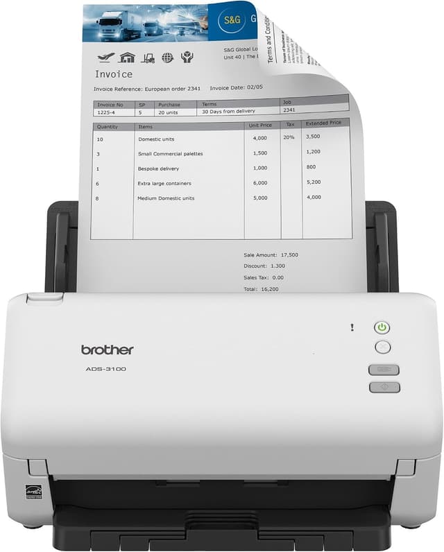 اسکنر رومیزی پرسرعت Brother با سرعت اسکن تا 40ppm مدل ADS-3100 اسکنر رومیزی پرسرعت Brother با سرعت اسکن تا 40ppm مدل ADS-3100