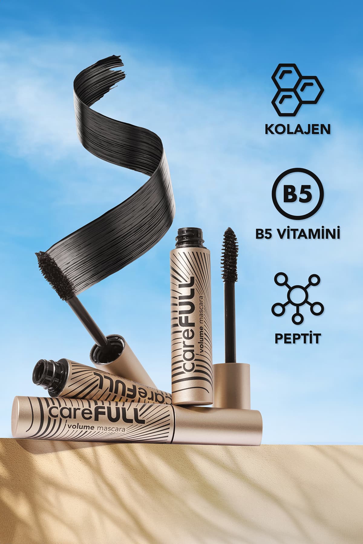 ریمل حجمدهنده و مغذی Flormar مشکی مدل Carefull Volume 000 Black ریمل حجمدهنده و مغذی Flormar مشکی مدل Carefull Volume 000 Black