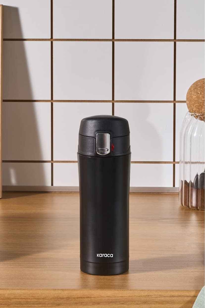 فلاسک استیل ضدنشت Karaca مشکی 350 Ml مدل Pluton فلاسک استیل ضدنشت Karaca مشکی 350 Ml مدل Pluton