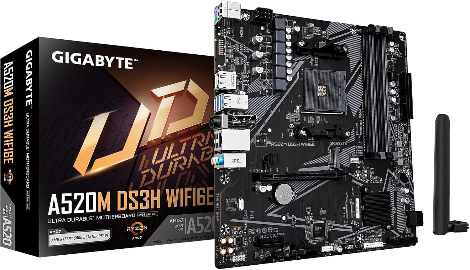 مادربرد GIGABYTE برای پردازندههای AMD Ryzen 5000 مدل A520M DS3H WIFI6E مادربرد GIGABYTE برای پردازندههای AMD Ryzen 5000 مدل A520M DS3H WIFI6E