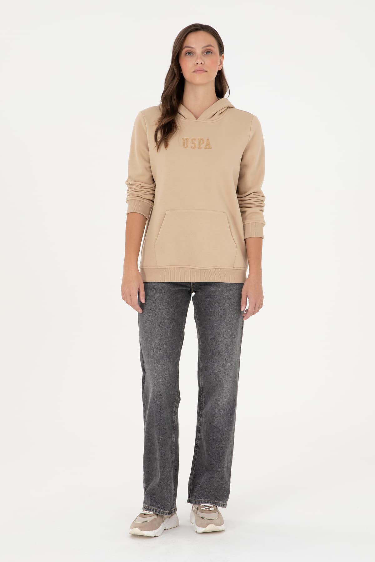 سوئیشرت زنانه U.S. Polo Assn. هودیدار بیسیک شنی مدل 50289536-VR085 سوئیشرت زنانه U.S. Polo Assn. هودیدار بیسیک شنی مدل 50289536-VR085