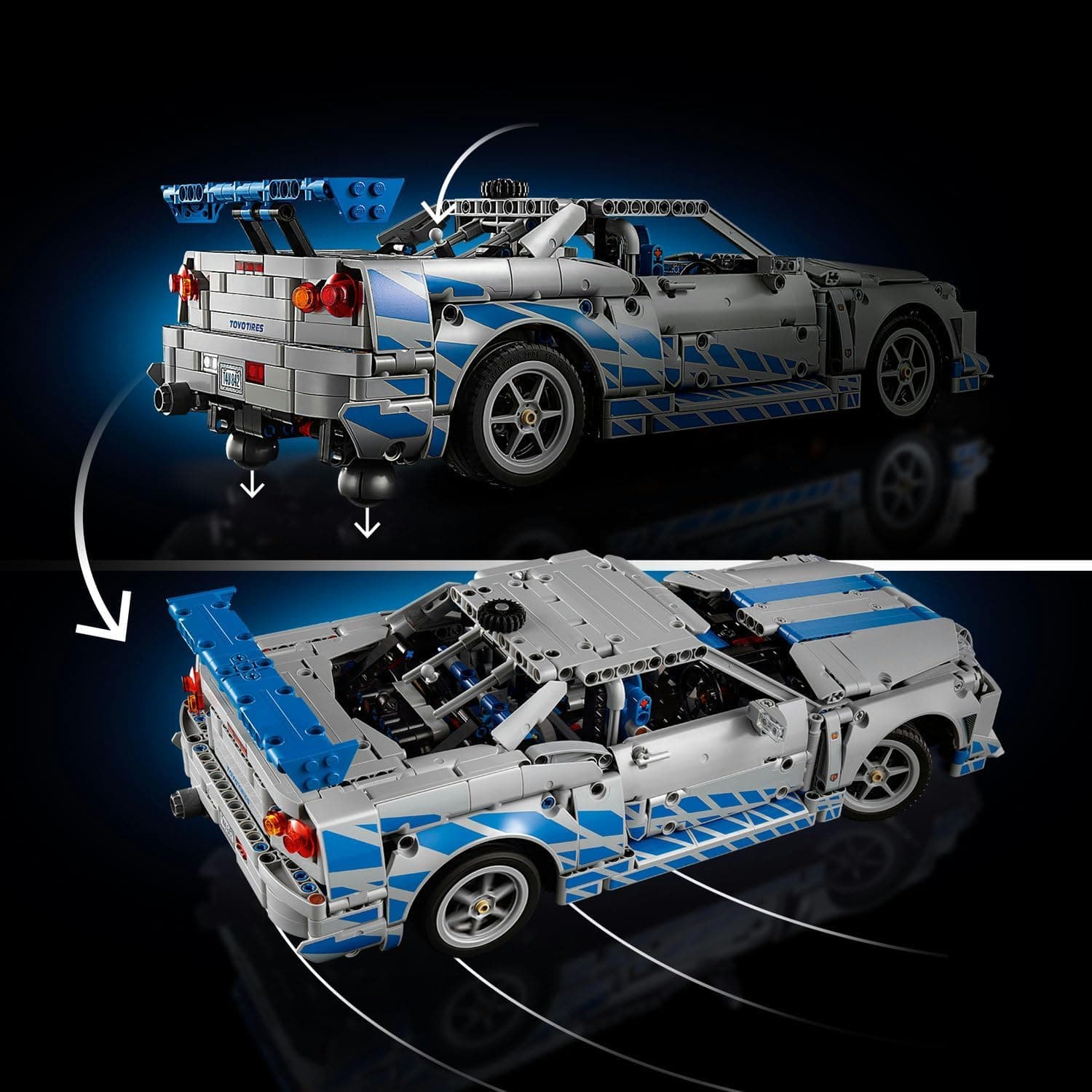 لگو Technic Nissan Skyline GT-R ماشین (R34) مدل 42210 لگو Technic Nissan Skyline GT-R ماشین (R34) مدل 42210
