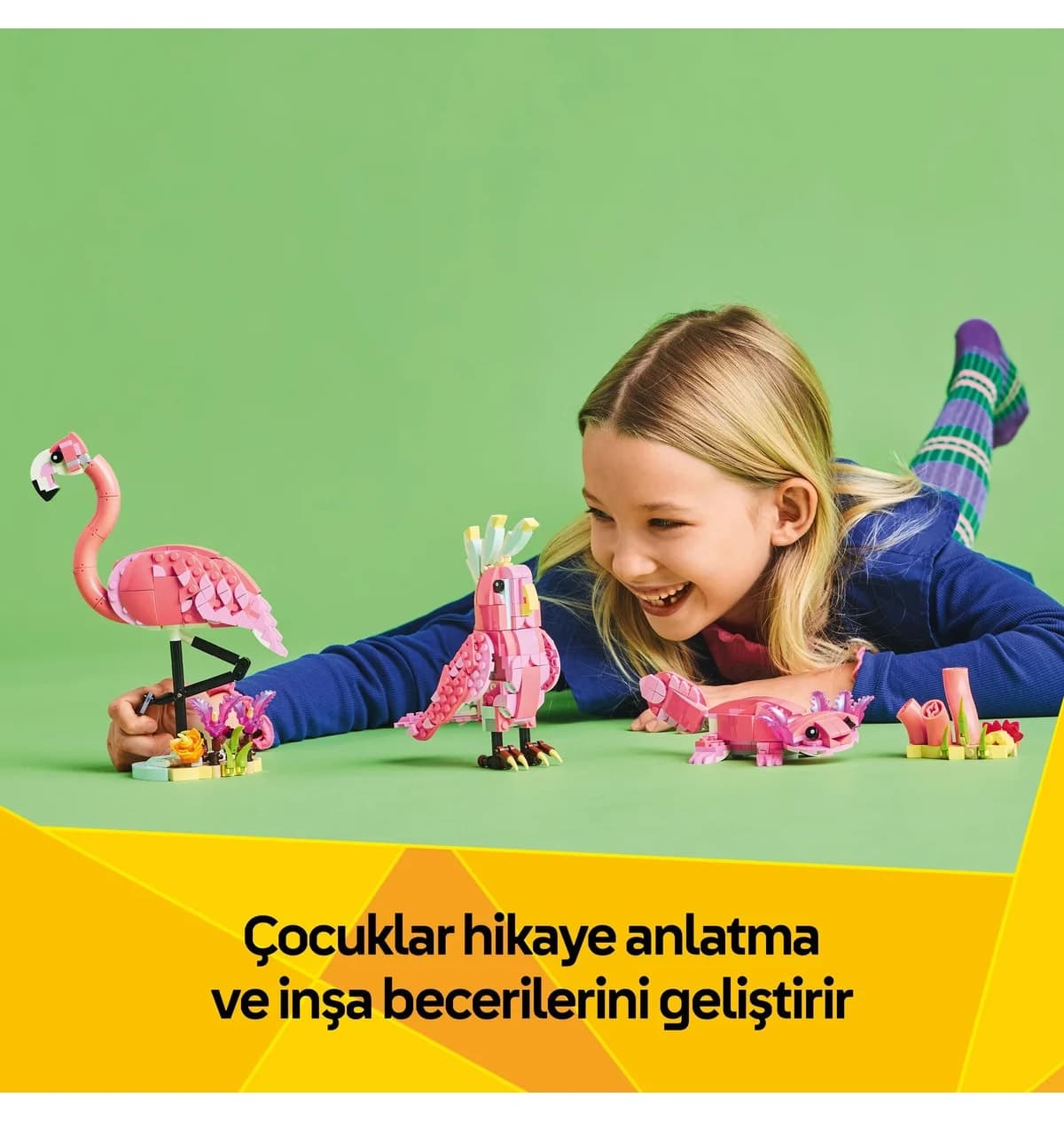لگو Creator 3 در 1 حیوانات وحشی فلامینگوی صورتی مدل 31170 لگو Creator 3 در 1 حیوانات وحشی فلامینگوی صورتی مدل 31170