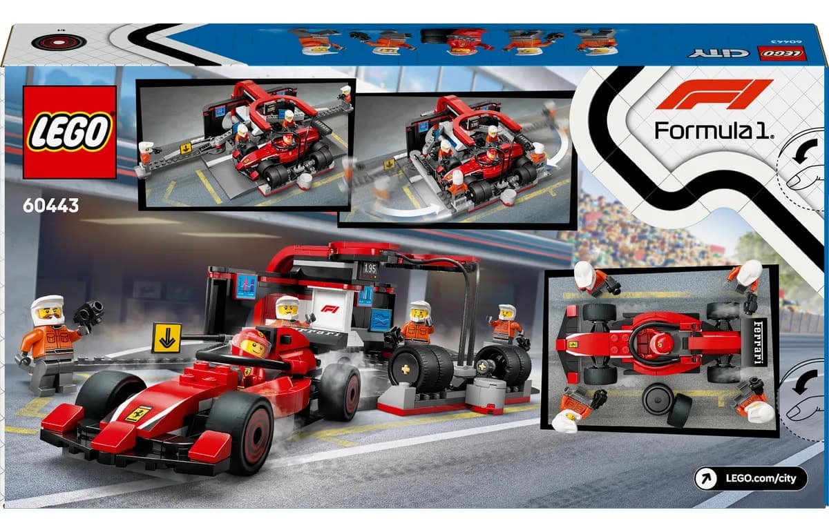 لگو City مدل 60443 ماشین Ferrari F1 و تیم Pit Stop لگو City مدل 60443 ماشین Ferrari F1 و تیم Pit Stop