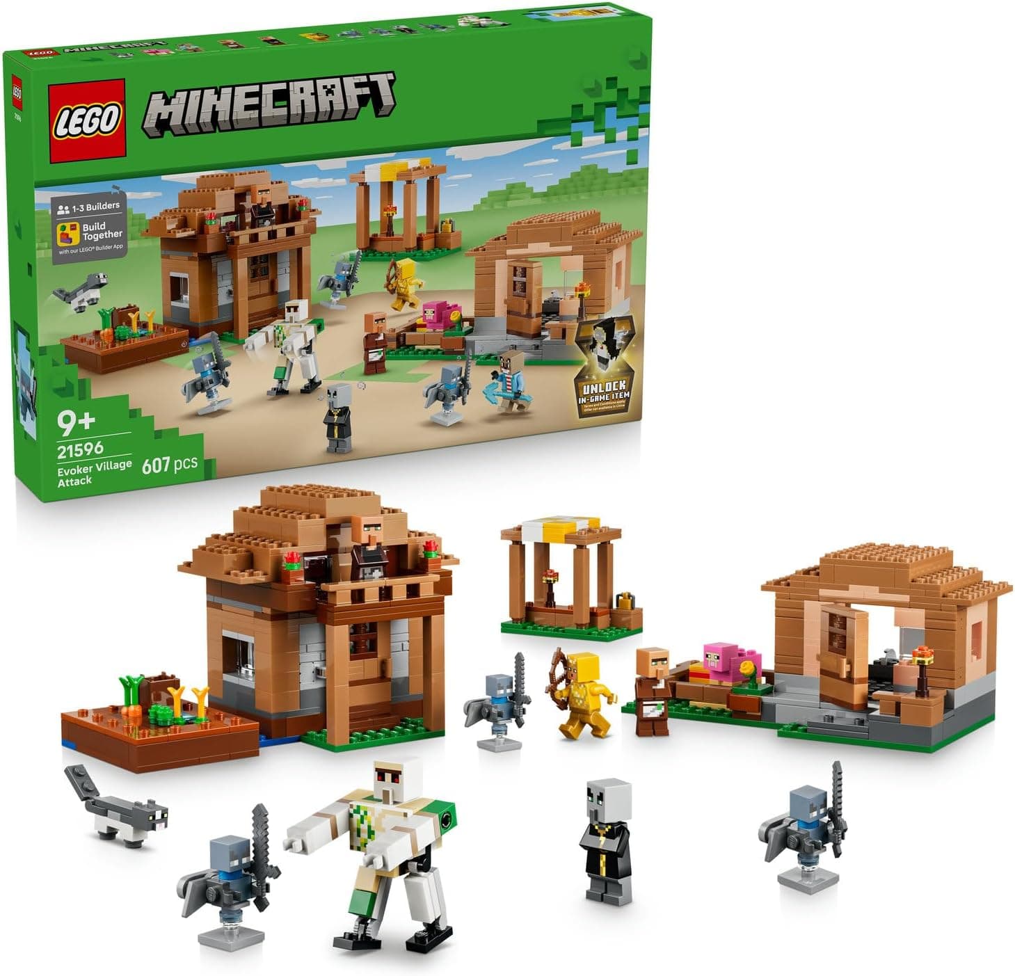 لگو Minecraft حمله Evoker به روستا مدل 21596 لگو Minecraft حمله Evoker به روستا مدل 21596