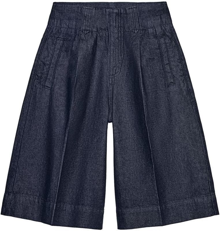 شورت برمودا زنانه ZARA بلند با جزئیات آبی سایز 34 شورت برمودا زنانه ZARA بلند با جزئیات آبی سایز 34