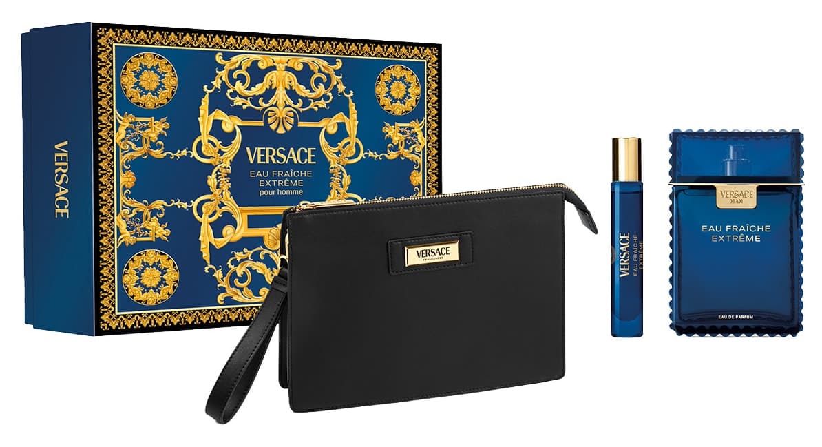 ست ادکلن پسرانه Versace مدل Eau Fraiche Extreme EDP 100 ml به همراه عطر سفری 10 ml و کیف ست ادکلن پسرانه Versace مدل Eau Fraiche Extreme EDP 100 ml به همراه عطر سفری 10 ml و کیف