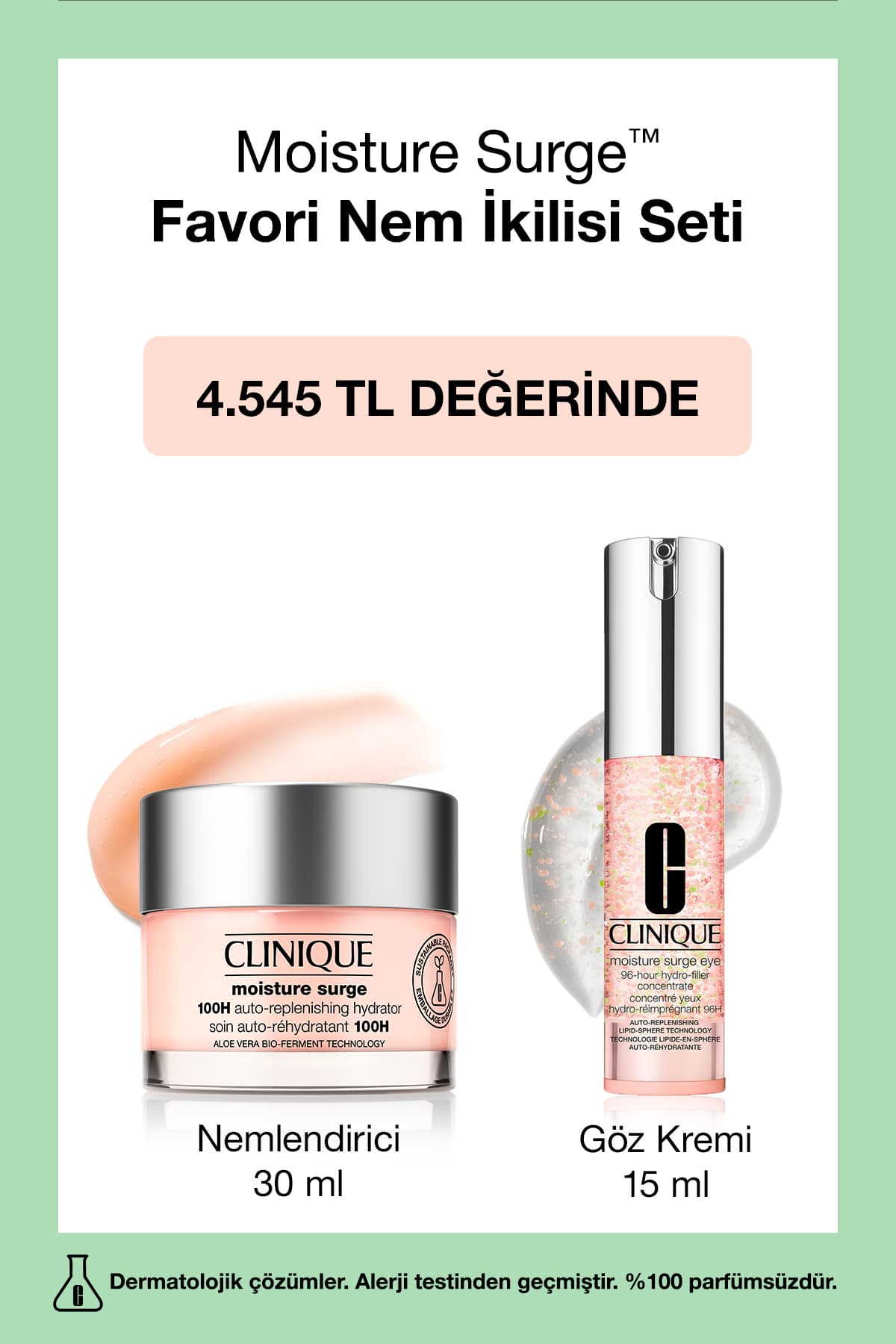 ست مرطوبکننده Clinique Moisture Surge شامل کرم صورت 30 ml و کرم دور چشم 15 ml ست مرطوبکننده Clinique Moisture Surge شامل کرم صورت 30 ml و کرم دور چشم 15 ml
