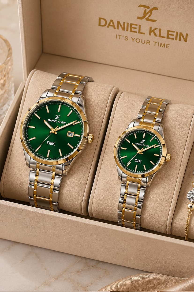 ست ساعت مچی زنانه Daniel Klein با بند فولادی ضدآب مدل DKE2121C4 ست ساعت مچی زنانه Daniel Klein با بند فولادی ضدآب مدل DKE2121C4