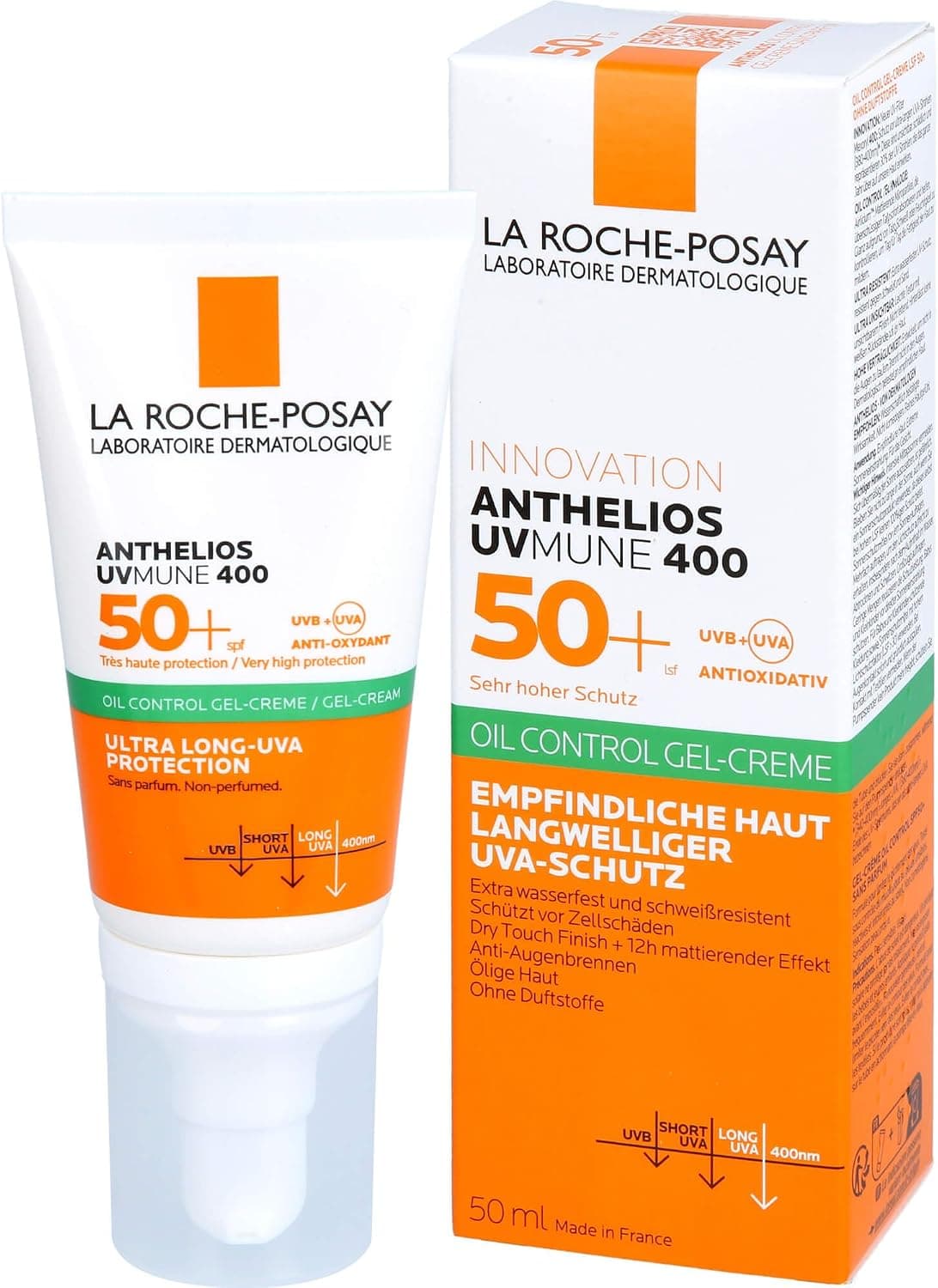 کرم ژل ضدآفتاب La Roche-Posay کنترل چربی SPF 50+ بدون عطر Anthelios UV Mune 400 50 ml کرم ژل ضدآفتاب La Roche-Posay کنترل چربی SPF 50+ بدون عطر Anthelios UV Mune 400 50 ml