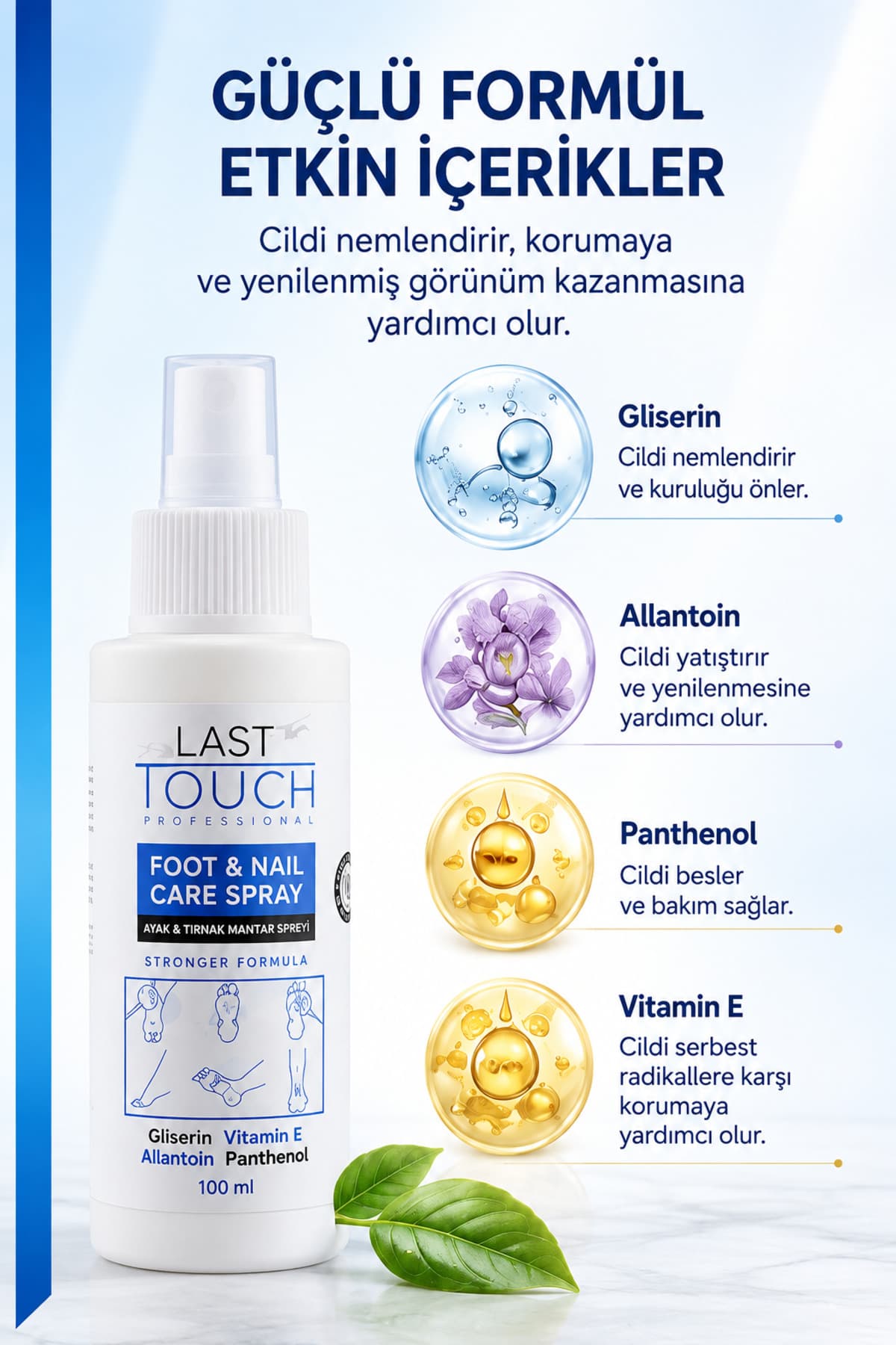 اسپری ضد قارچ پا و ناخن Last Touch ضد خارش و بوگیر 100ml اسپری ضد قارچ پا و ناخن Last Touch ضد خارش و بوگیر 100ml