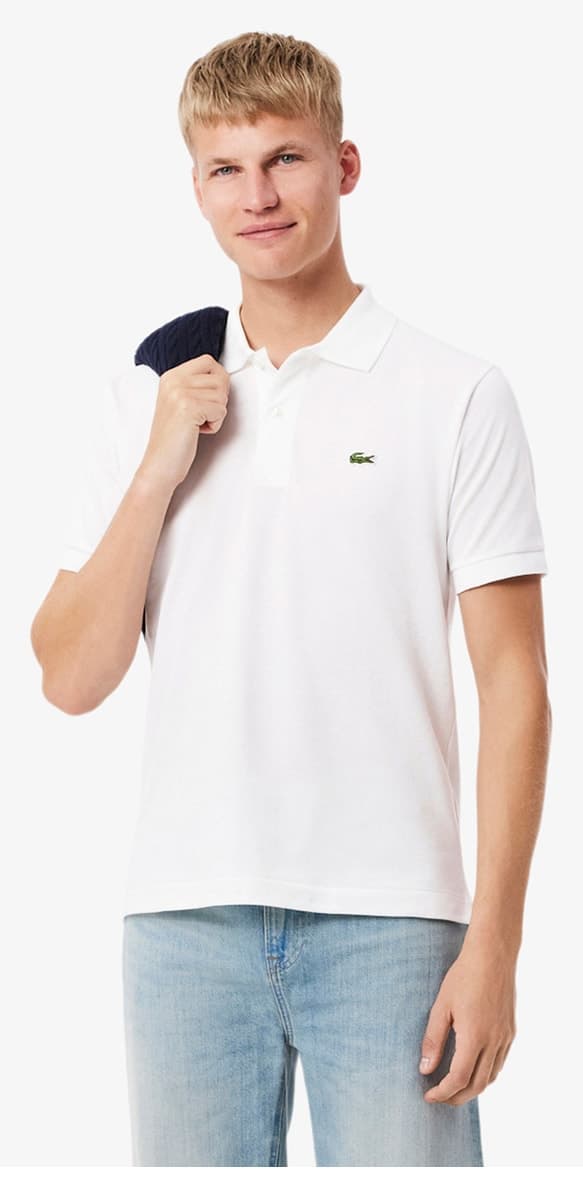 پولو شرت مردانه Lacoste فیت کلاسیک سفید مدل L.12.12 پولو شرت مردانه Lacoste فیت کلاسیک سفید مدل L.12.12