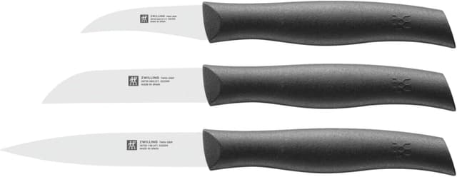 ست چاقوی ZWILLING سهتکه با تیغه Friodur و دسته پلاستیکی مشکی مدل 38737000 Twin Grip ست چاقوی ZWILLING سهتکه با تیغه Friodur و دسته پلاستیکی مشکی مدل 38737000 Twin Grip