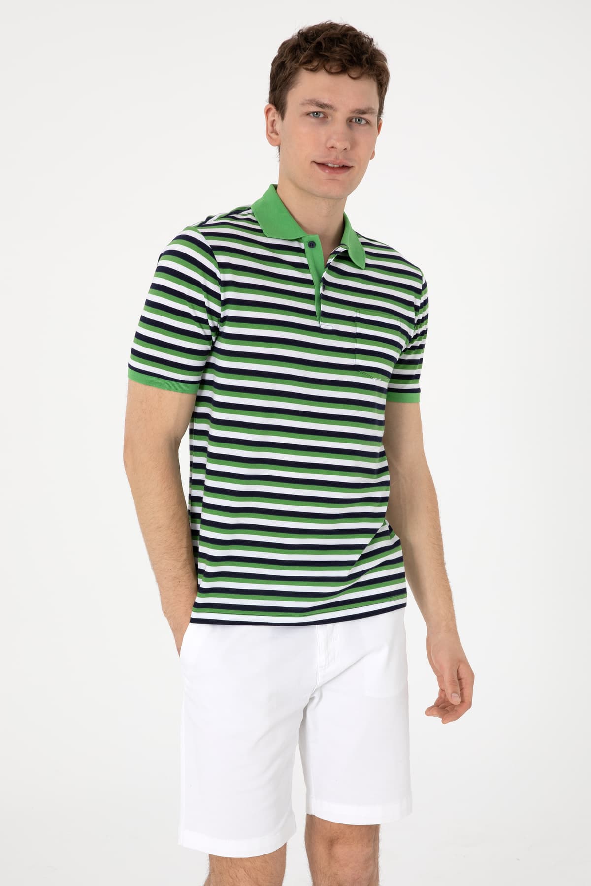 تیشرت مردانه U.S. Polo Assn. یقه پولو فیت معمولی سبز مدل 50306794-VR054 تیشرت مردانه U.S. Polo Assn. یقه پولو فیت معمولی سبز مدل 50306794-VR054