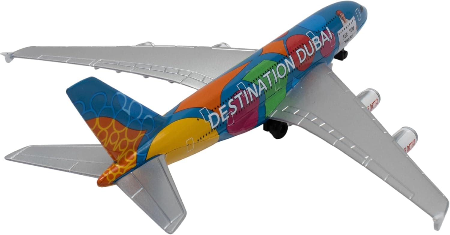 هواپیمای اسباببازی کلکسیونی کودکان Daron دوطبقه Emirates Arlines فلزی دایکست با قطعات پلاستیکی مدل A380 هواپیمای اسباببازی کلکسیونی کودکان Daron دوطبقه Emirates Arlines فلزی دایکست با قطعات پلاستیکی مدل A380