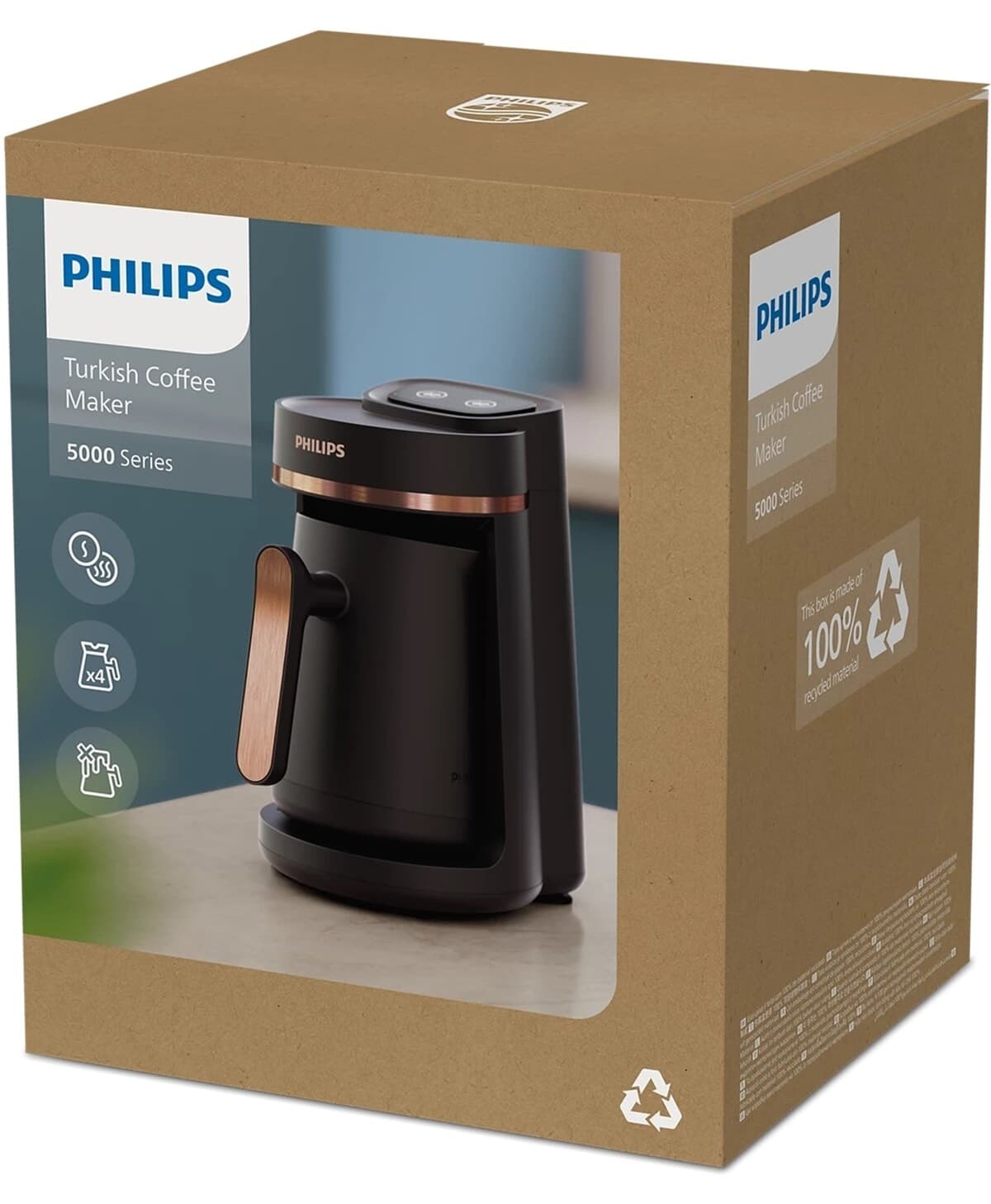 دستگاه قهوهساز ترک Philips سری 5000 با قابلیت دمآوری قهوه ترک روی حرارت ملایم مدل HDA150/60 دستگاه قهوهساز ترک Philips سری 5000 با قابلیت دمآوری قهوه ترک روی حرارت ملایم مدل HDA150/60
