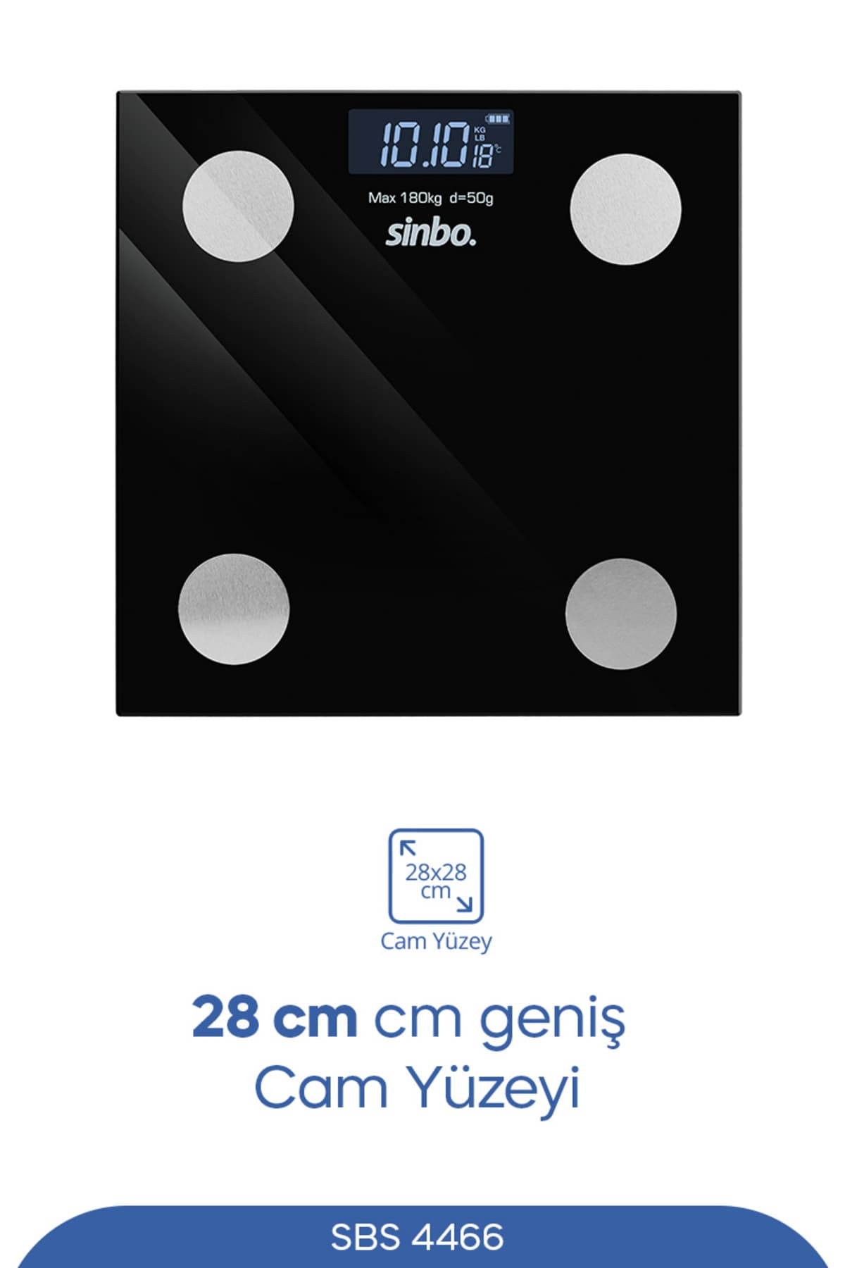 ترازوی دیجیتال Sinbo بلوتوثی سنجش چربی، آب، عضله و BMI بدن مدل SBS-4466 ترازوی دیجیتال Sinbo بلوتوثی سنجش چربی، آب، عضله و BMI بدن مدل SBS-4466