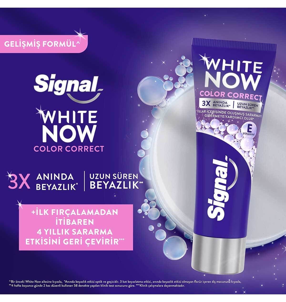 خمیر دندان Signal سفیدکننده ماندگاری طولانی مدل White Now Color Correct 75 ml X2 خمیر دندان Signal سفیدکننده ماندگاری طولانی مدل White Now Color Correct 75 ml X2