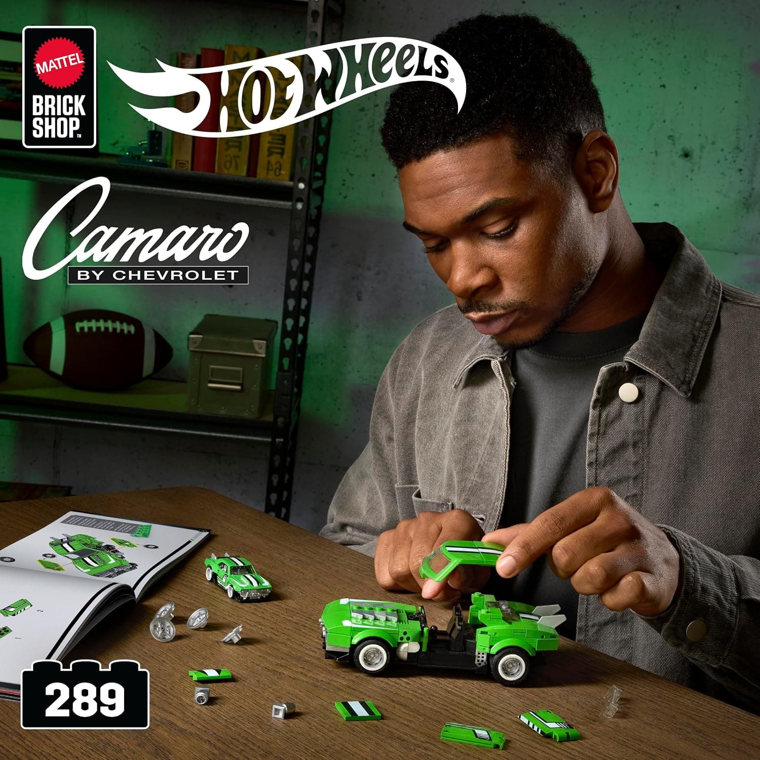 ست ساختنی Mattel Brick Shop Hot Wheels Speed Camaro مدل JFT16 ست ساختنی Mattel Brick Shop Hot Wheels Speed Camaro مدل JFT16