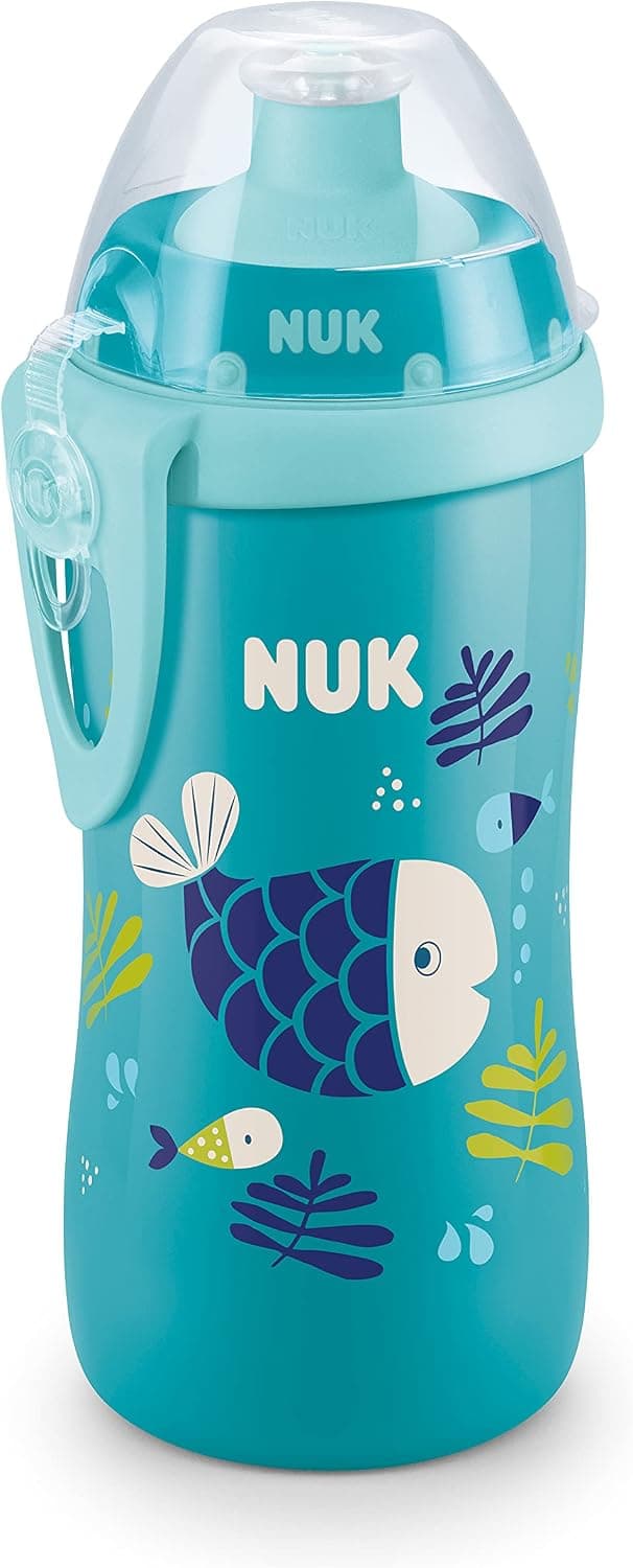 بطری آموزشی NUK کشویی Chameleon Effect ۳۰۰ میلیلیتری فیروزهای مدل Junior Cup بطری آموزشی NUK کشویی Chameleon Effect ۳۰۰ میلیلیتری فیروزهای مدل Junior Cup