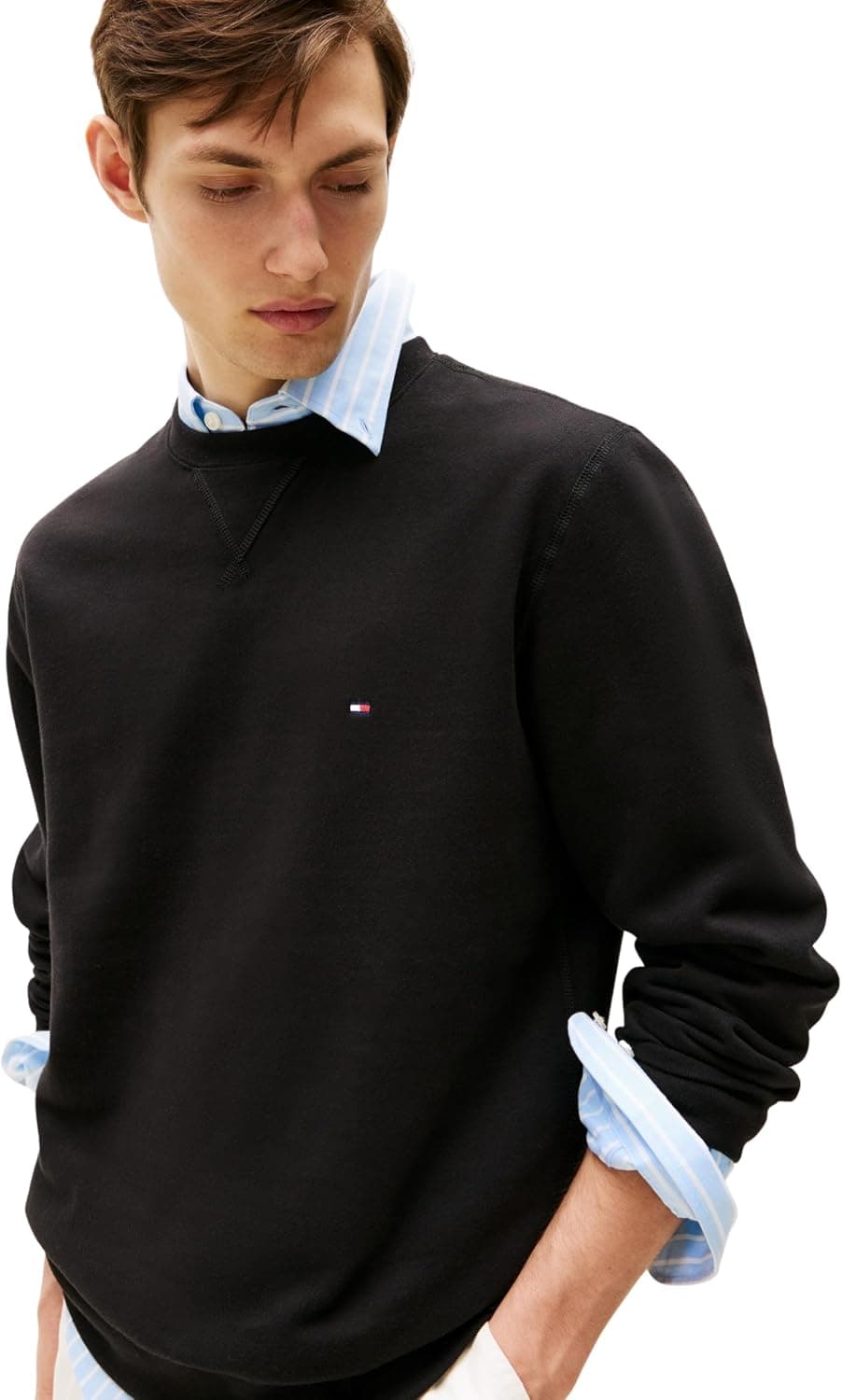سویشرت مردانه Tommy Hilfiger یقه گرد فلیس Essential سویشرت مردانه Tommy Hilfiger یقه گرد فلیس Essential
